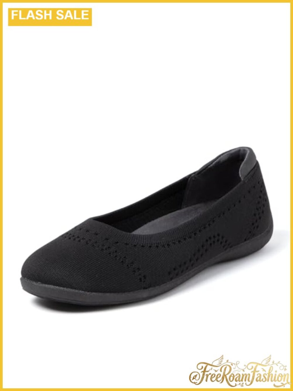 Knit Slip-On Ballet Flats Comfortable Breathable Casual Shoes